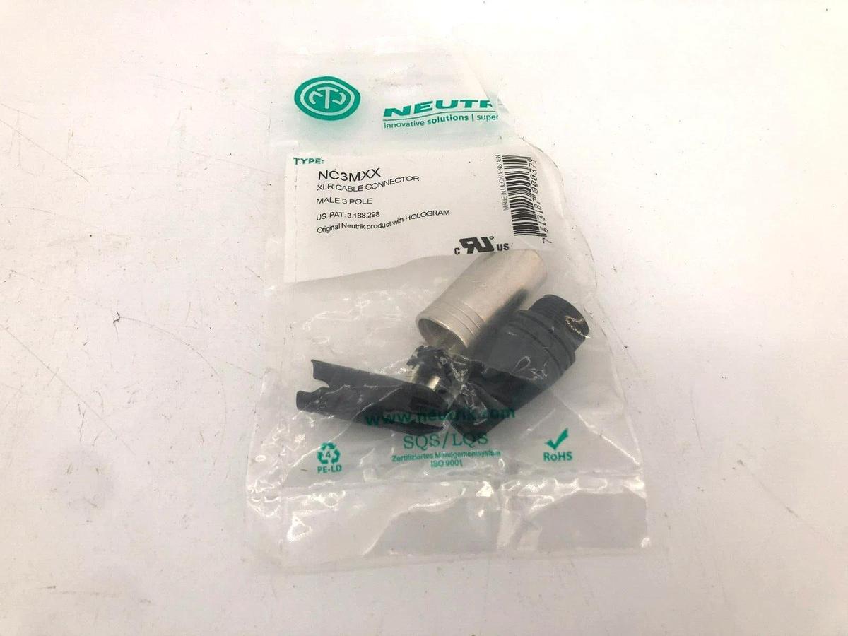 Lot of 6 New Neutrik NC3MXX Male XLR Connectors 3 Pin