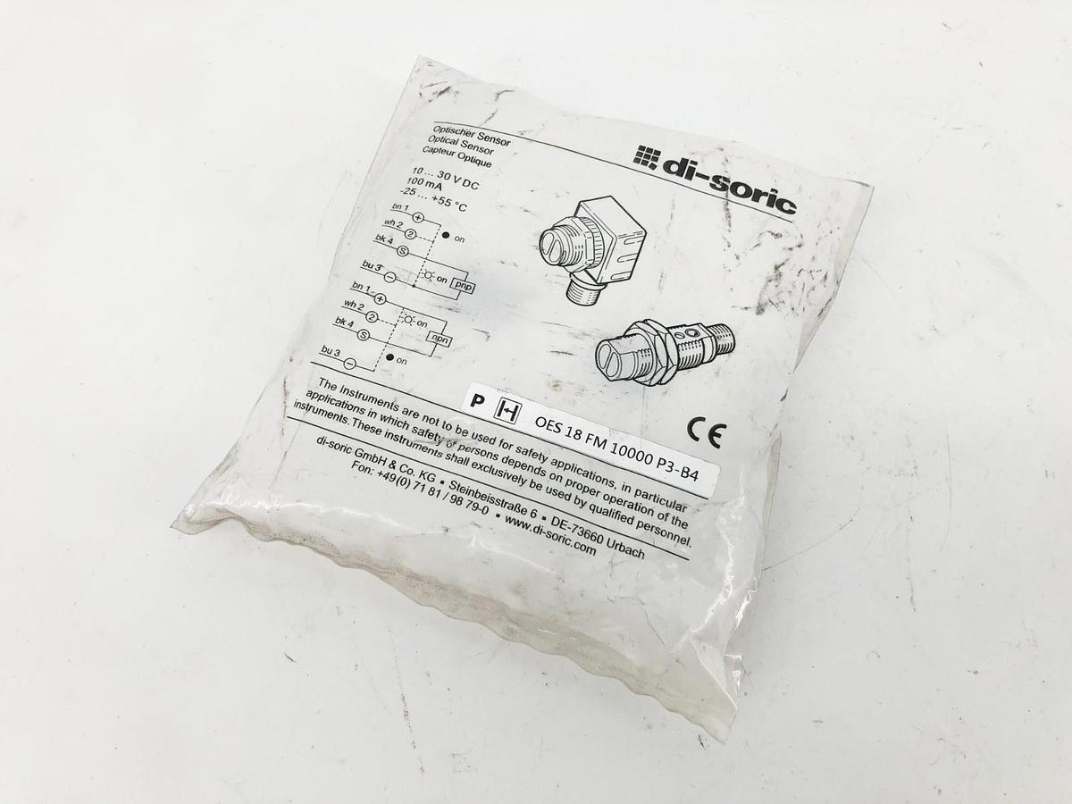 New Di-Soric OES 18 FM 10000 P3-B4 Through-Beam Sensor 10-30VDC 207908