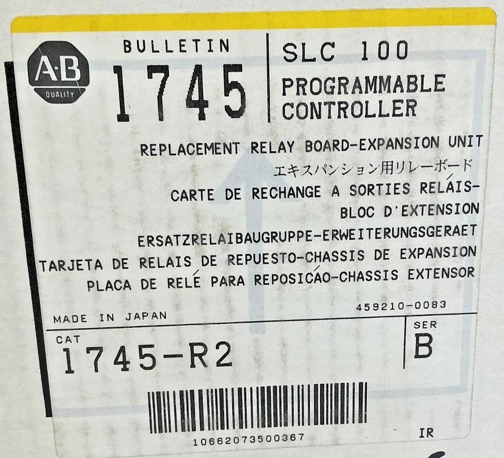 Used Lot of 5 Allen Bradley 1745-R1/R2 Ser B SLC 100 Program Control -Has Bad Outputs