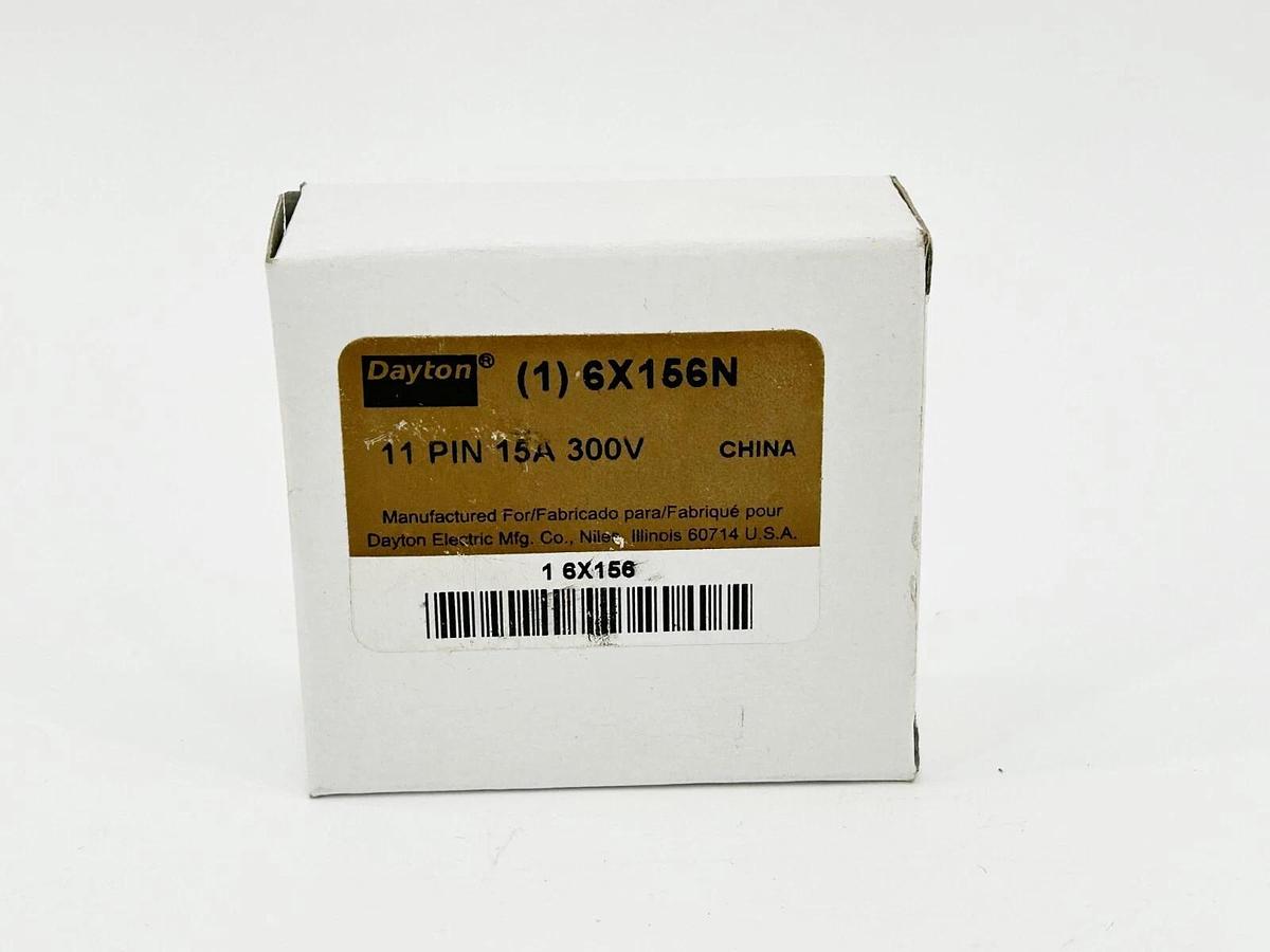 New Lot of 3 Dayton 6X156N Relay Socket 5-15A 600V 11Pin