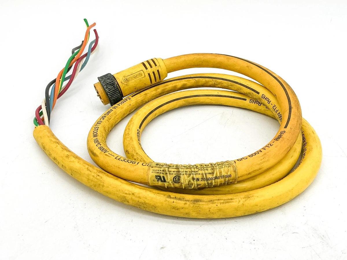 Woodhead 206002A01F060 Mini-Change Cordset 6P 600V 8A