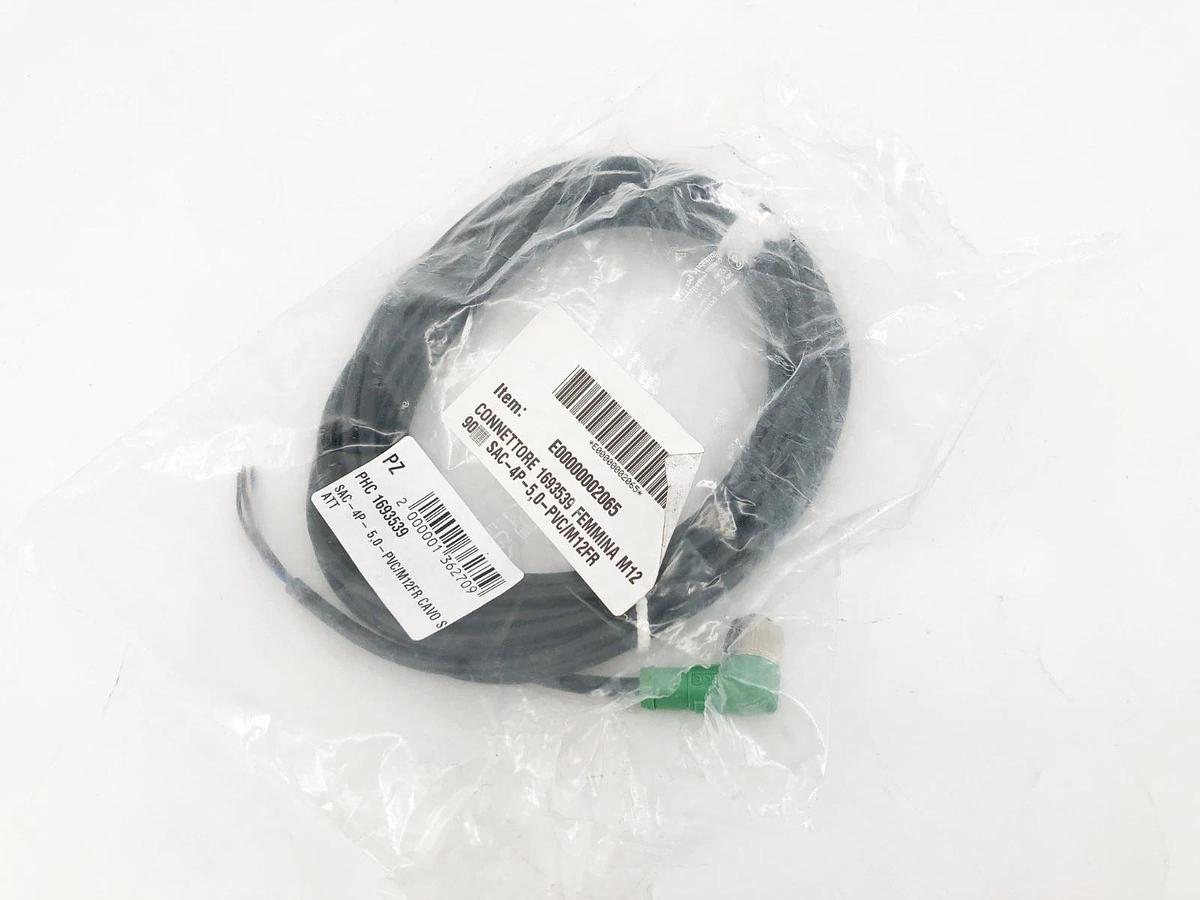 New Phoenix Contact SAC-4P-5,0-PVC/M12FR Sensor Cable 1693539 - No Box