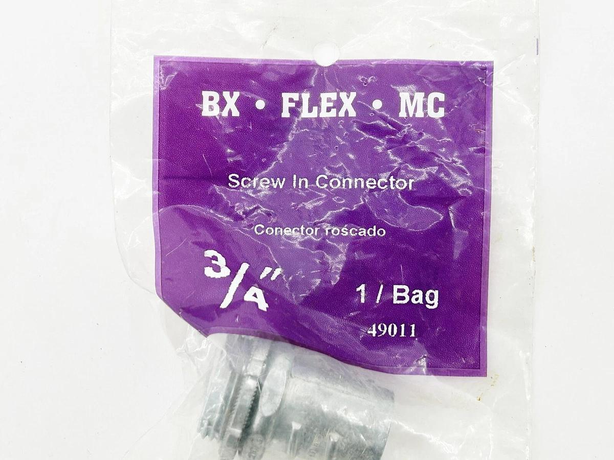New Lot of 4 Sigma Electric Flex Screw Connector 3/4" 49011