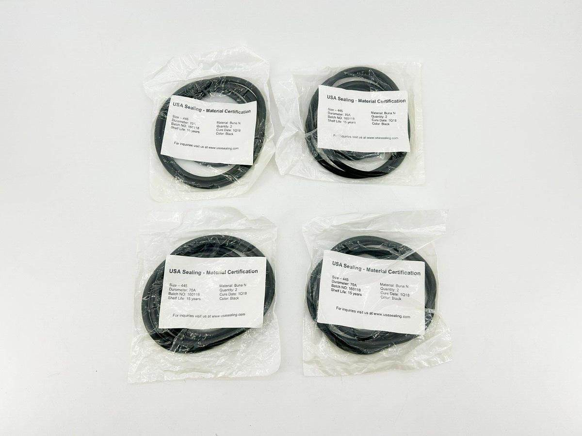 Lot of 8 New USA Sealing 445 O-Rings Buna-N 70A Duro. 8" ID x 8-1/2" OD x 1/4"