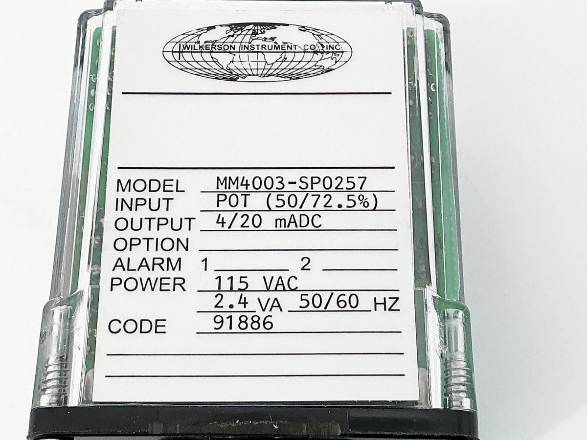 New Wilkerson MM4003-SP0257 Potentiometer 115V 4/20mA 50/60Hz POT 50/72.5%