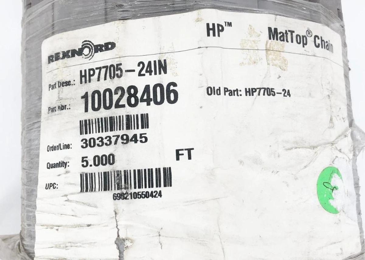 New Rexnord HP7705-24IN MatTop Chain 5 FT. 10028406 HP7705-24 - No Box