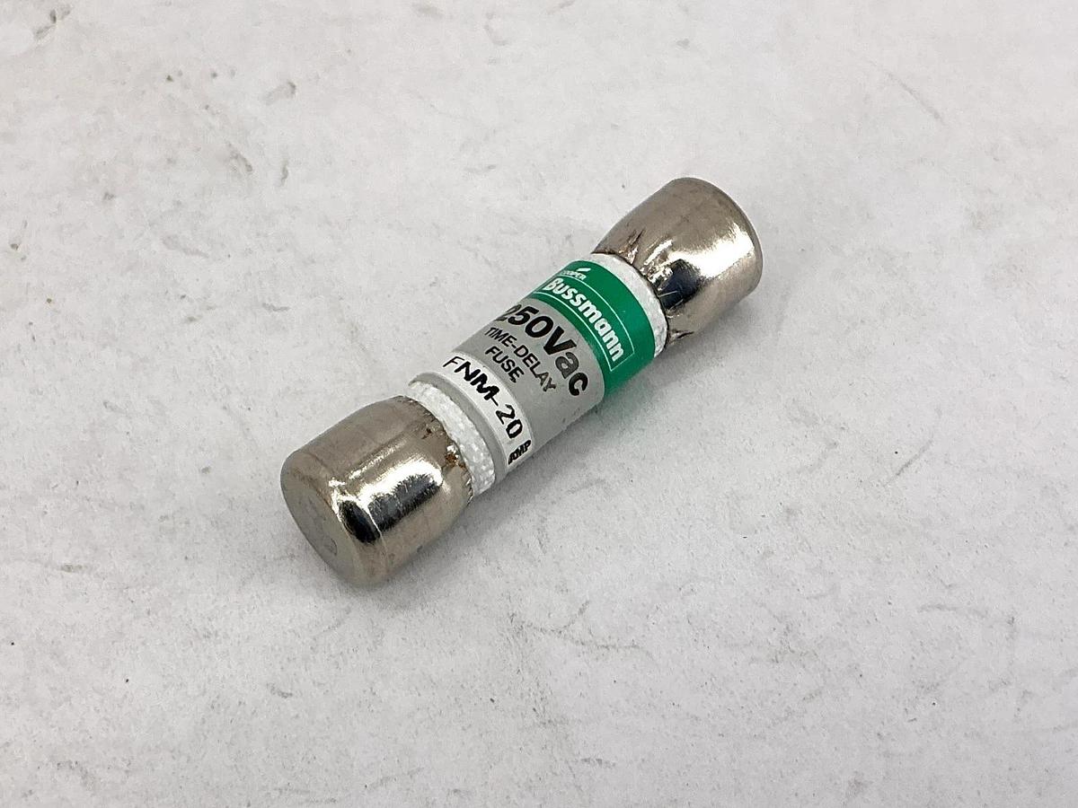 Lot of 3 New Bussmann FNM-20 250Vac Time-Delay Fuse 20A 250V