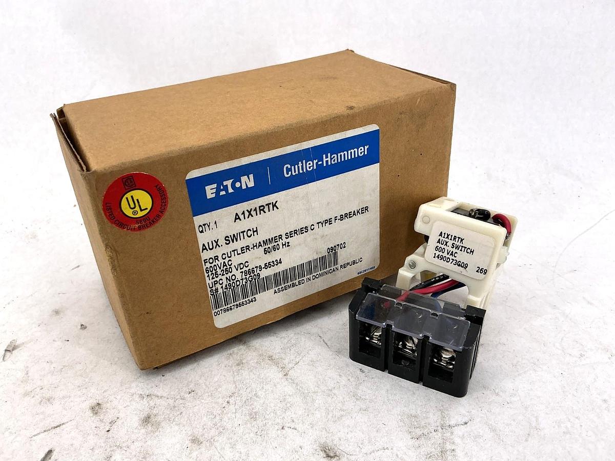 New Eaton Cutler-Hammer A1X1RTK Auxiliary Switch 600VAC 125/250VDC 50/60HZ