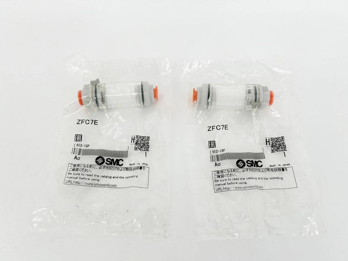 Lot of 2 New SMC ZFC7E Inline Vacuum Filters 5/16"