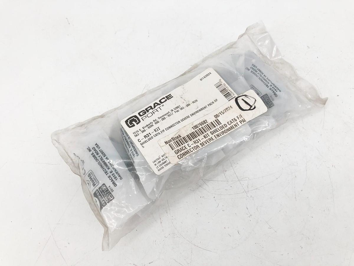 New Grace C-R31-KIT Shielded CAT6 F/F Severe Environment Connectors 5/PK