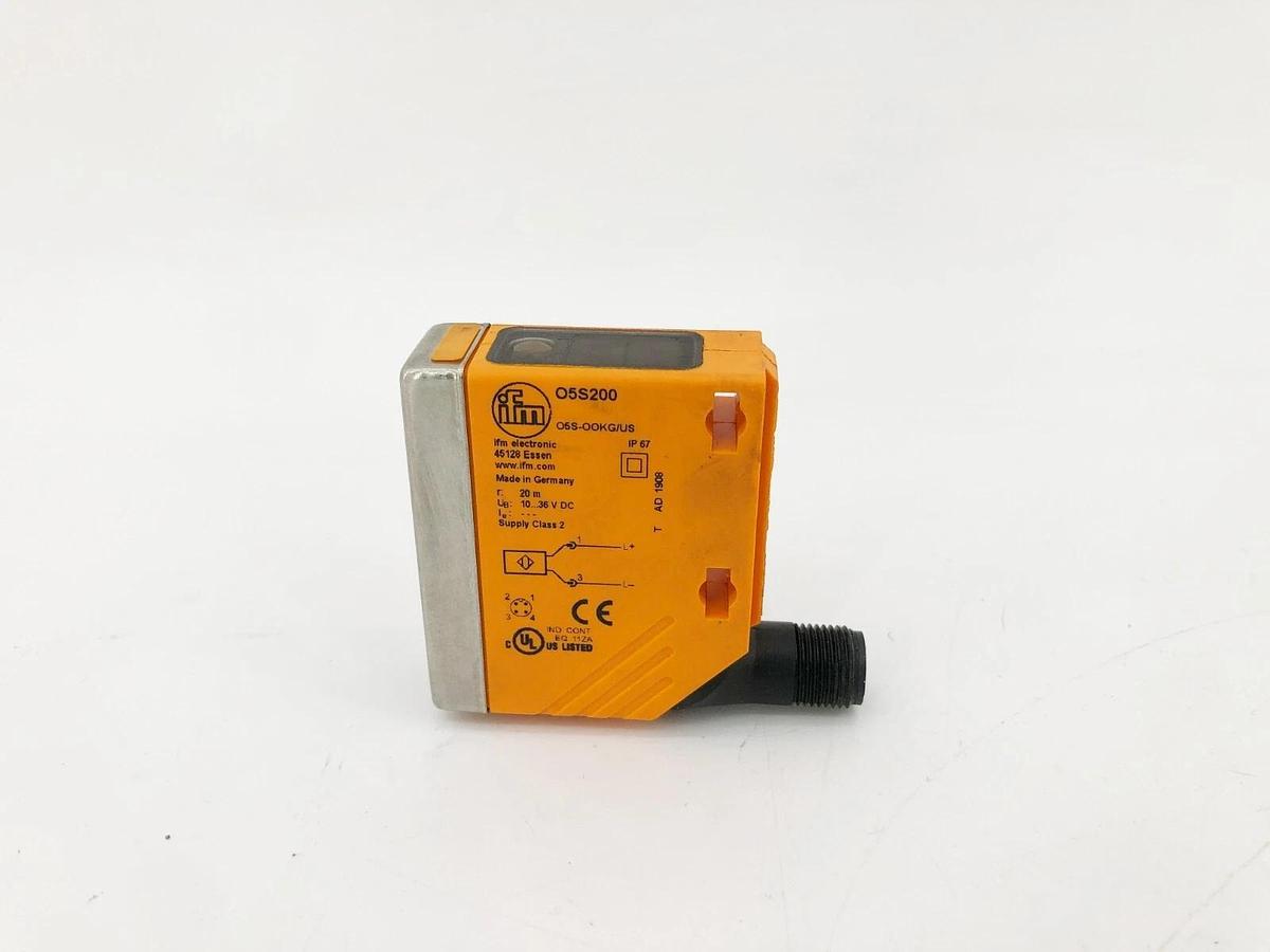 Used IFM Efector O5S200 Through-Beam Sensor Transmitter 20m Range 10-36VDC