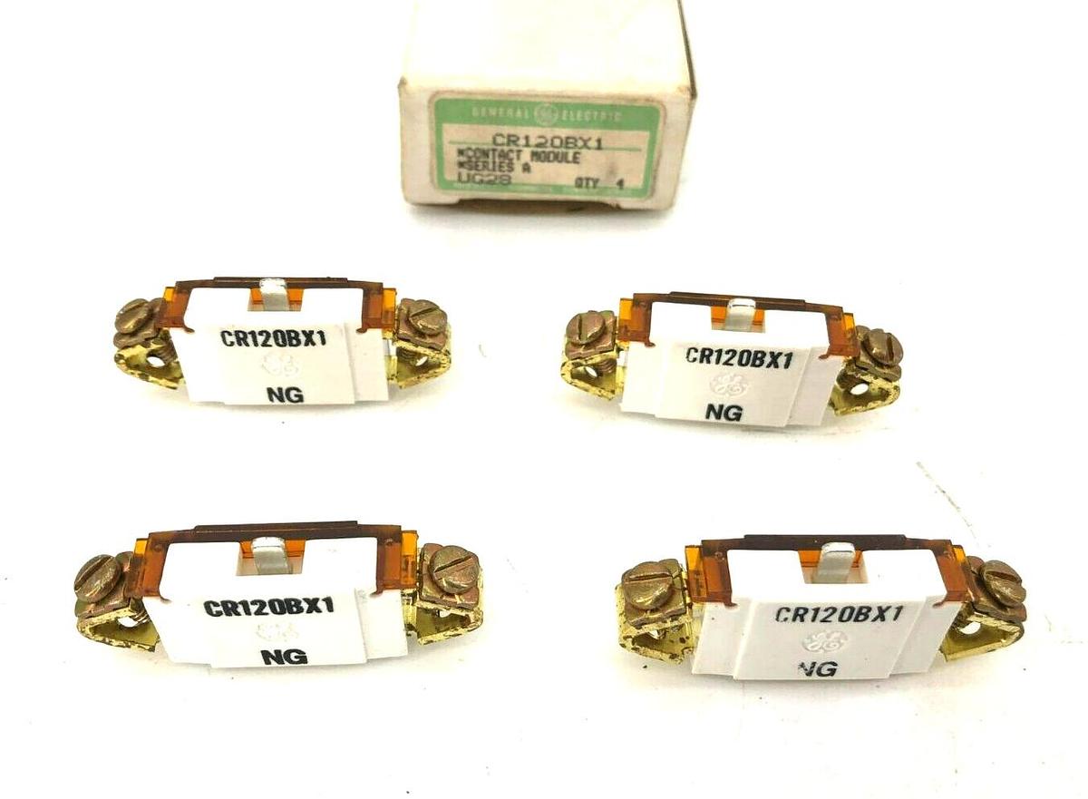 Box of 4 New GE General Electric CR120BX1 Ser. A Auxiliary Contact Modules