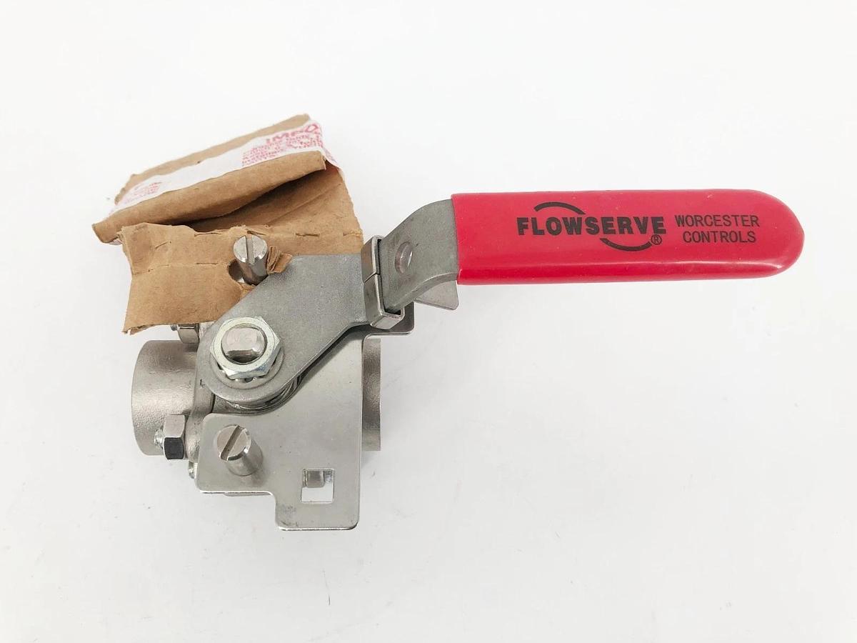 New Flowserve 3/8-596666TTSW-V77-R21 Stainless Steel Ball Valve 1000psi - No Box