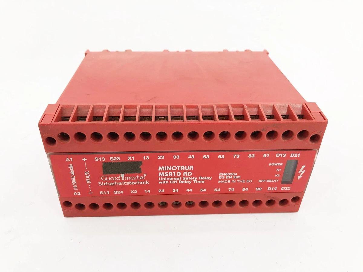 Used Allen Bradley 23029 Guardmaster Minotaur Safety Relay 24/110/240V MSR10 RD