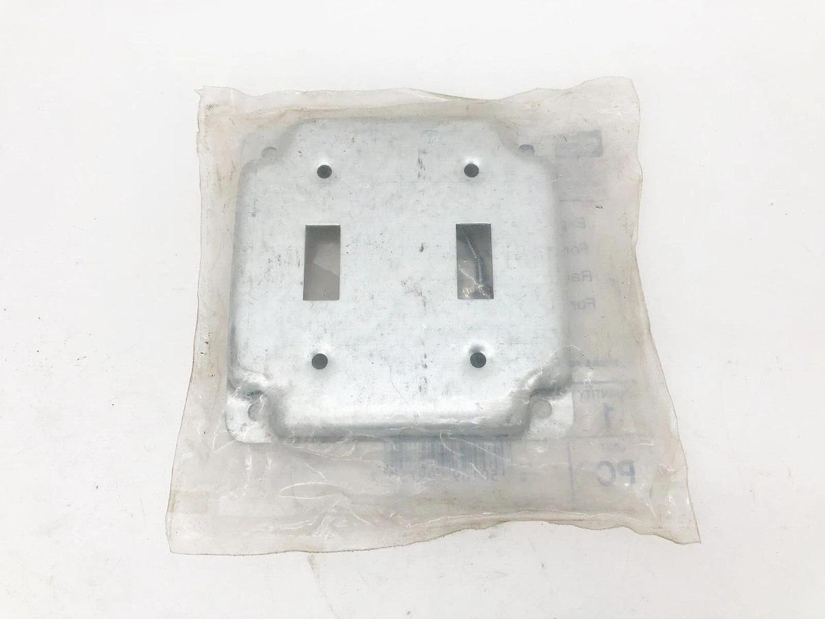 Lot of 3 New Hubbell Raco 803C Exposed Work 2-Toggle Covers 4" Square