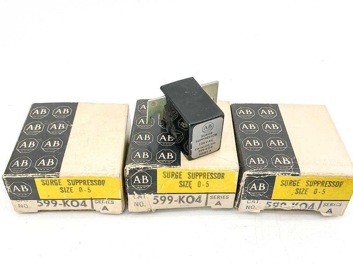 New Lot of 3 Allen Bradley 599-K04 Surge Suppressor Size 0-5 Ser.A