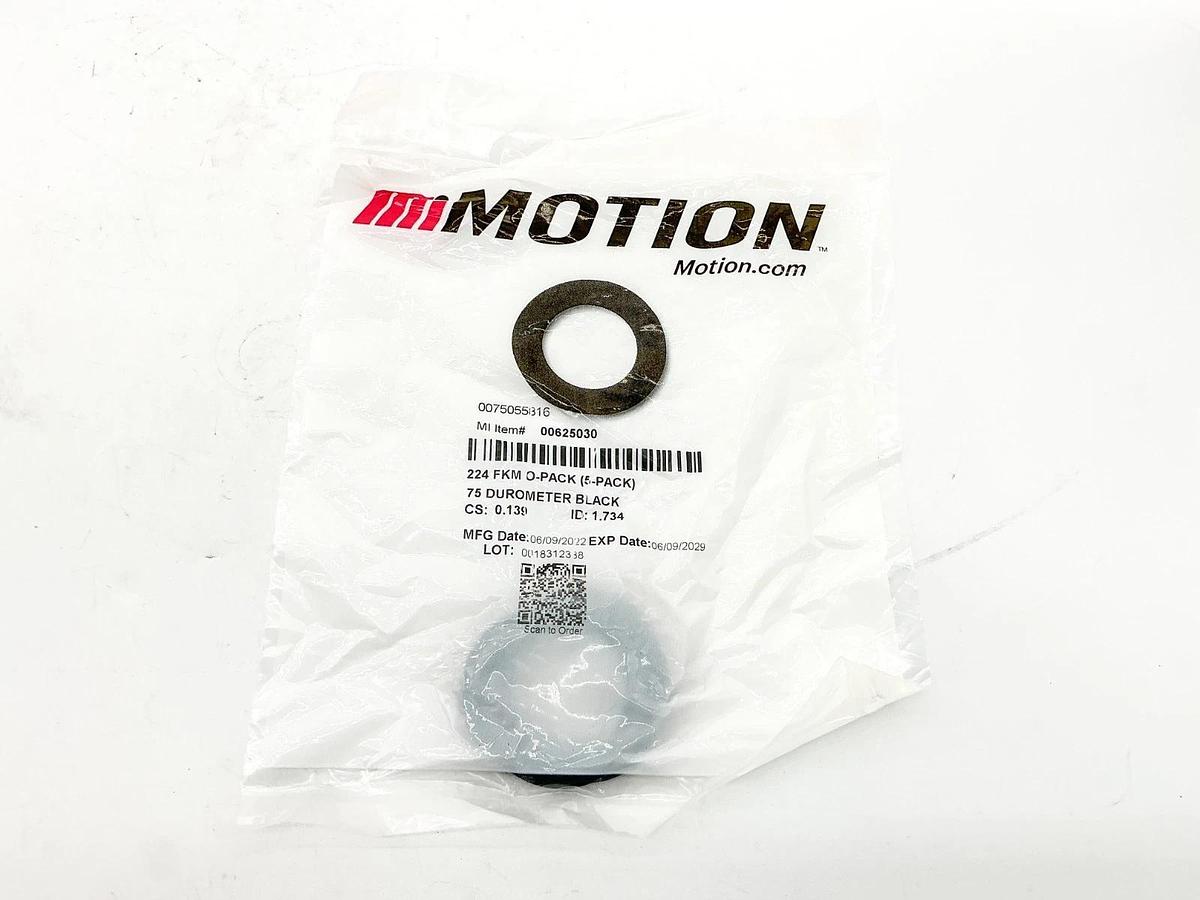 New Pack of 5 Motion 00625030 224 FKM O-Pack 75 Durometer 0075055816