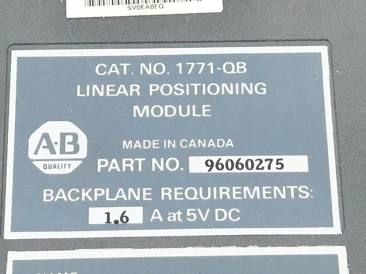 New Allen Bradley 1771-QB Ser. A Linear Positioning Module 1.6A 5VDC - No Box