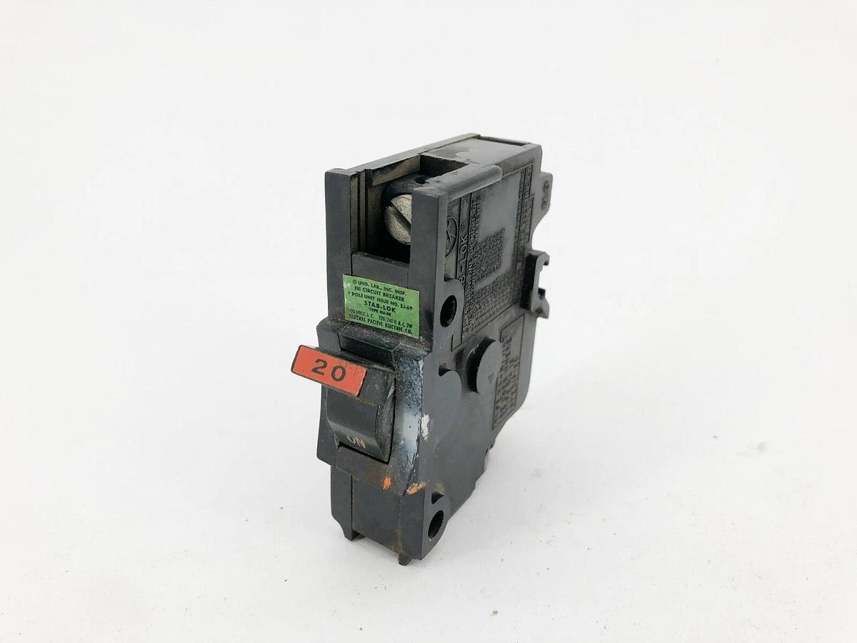 Lot of 3 Federal Pacific NA20 Stab-Lok Circuit Breakers 20A 1 Pole