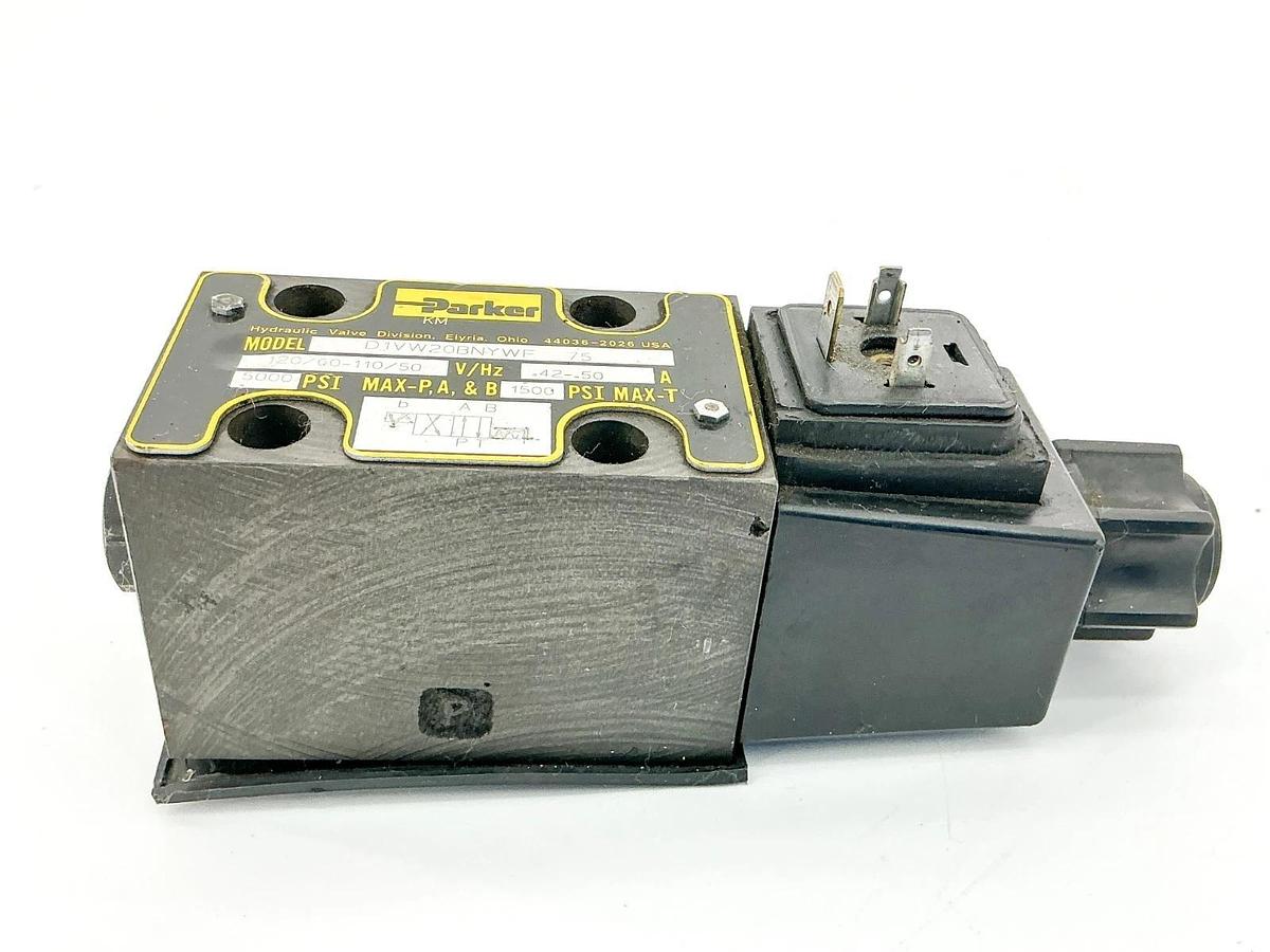 New Parker D1VW20BNYWF-75 Solenoid Valve 5000PSI .50A 110/120V