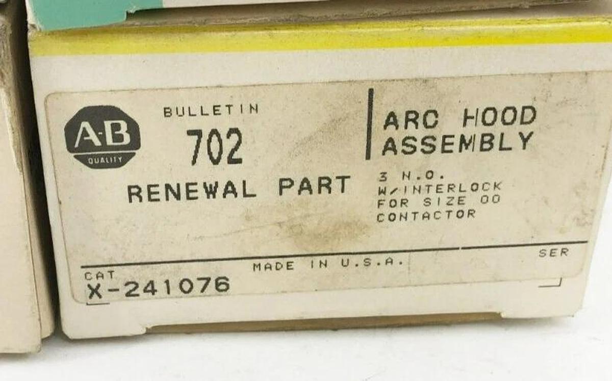 Lot of 4 New Allen Bradley X-241076 Arc Hood Contact Blocks 3NO Size 00