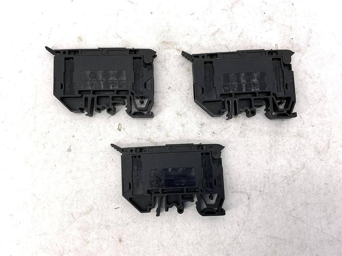 Lot of 3 New Allen Bradley 1492-H4 Ser E Terminal Blocks 100-300V