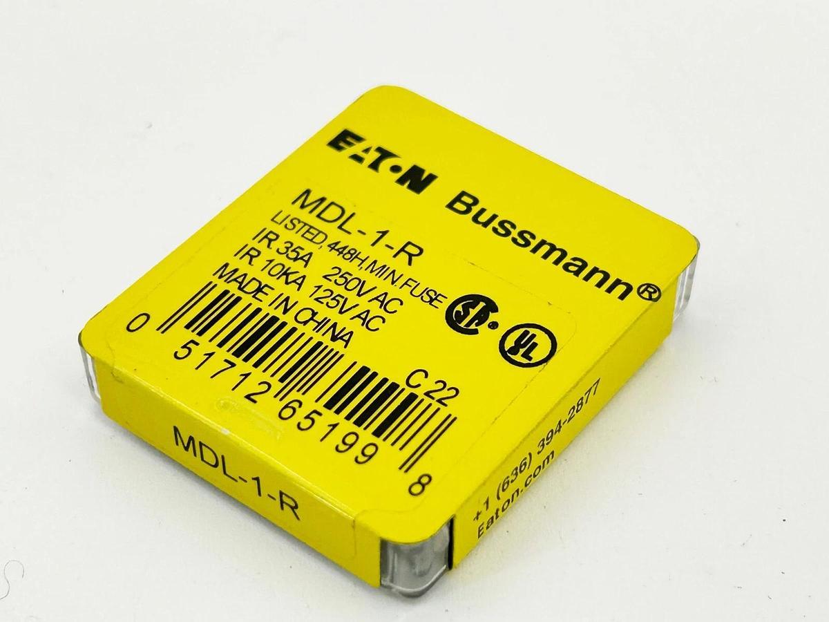 New Lot of 5 Bussmann MDL-1-R 250V 1A