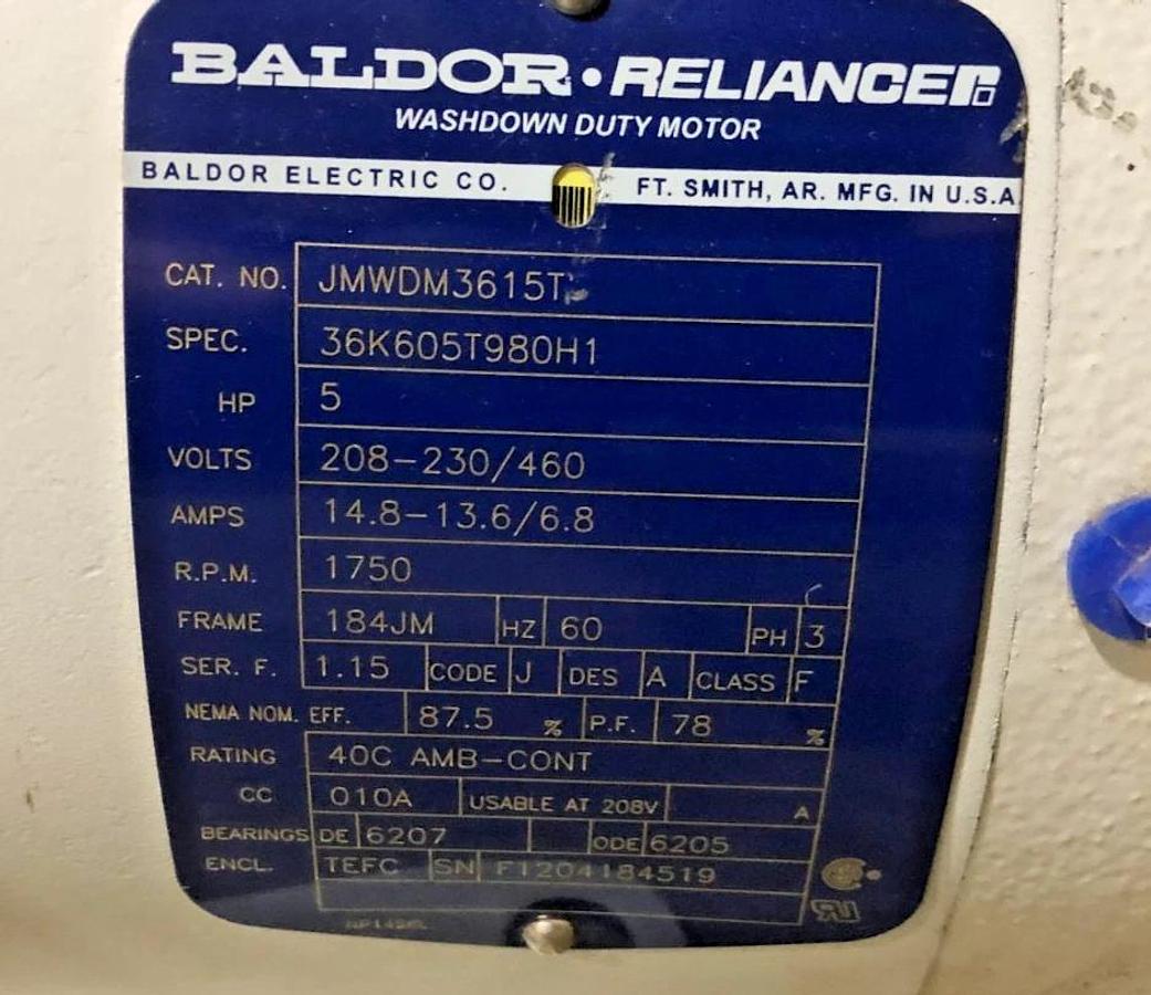 New Baldor JMWDM3615T Washdown Motor 5HP 208-230/460V 1750rpm - No Box