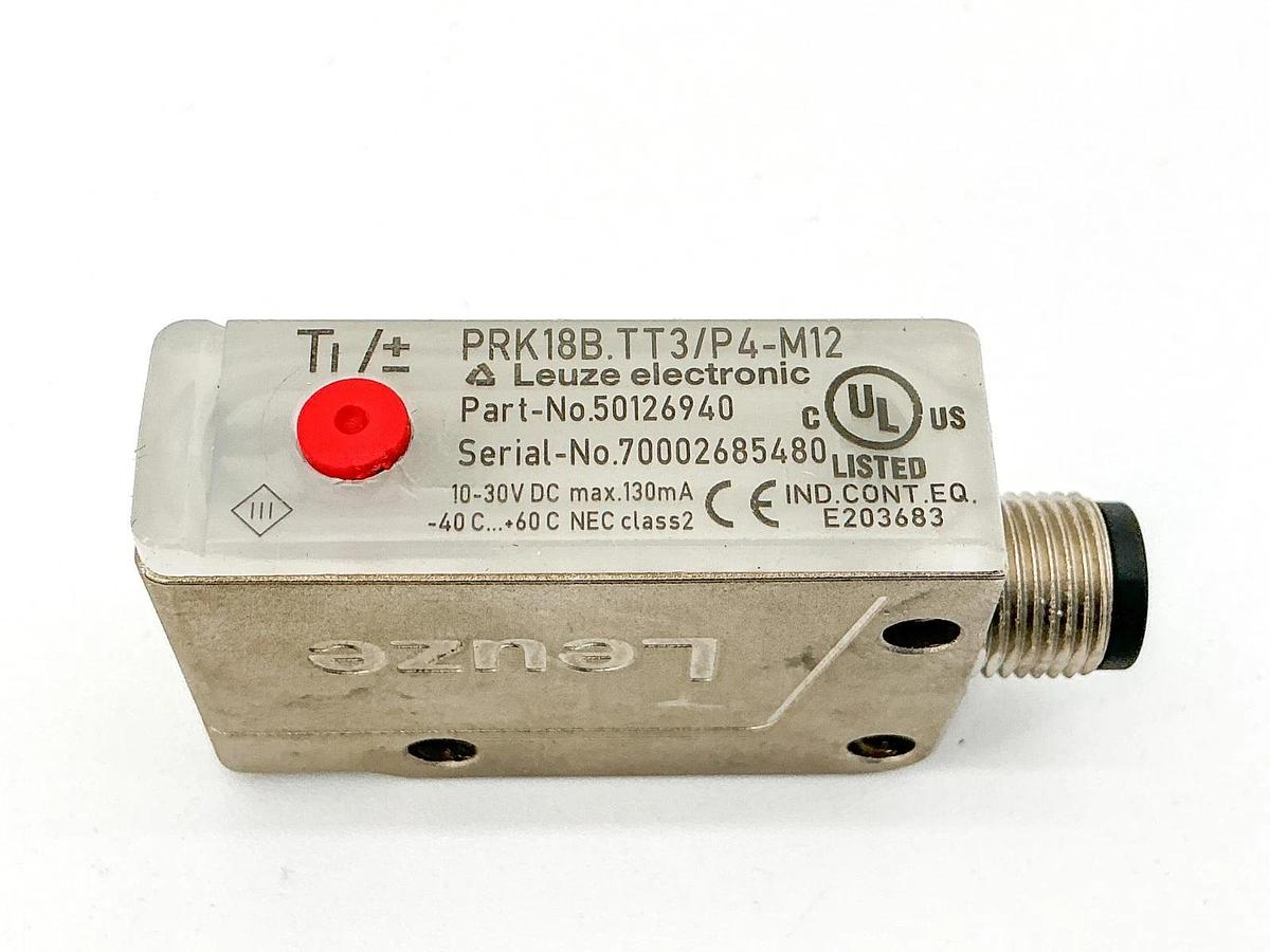 New Leuze Electronics PRK18B.TT3/P4-M12 Photoelectric Sensor 10-30VDC 50126940
