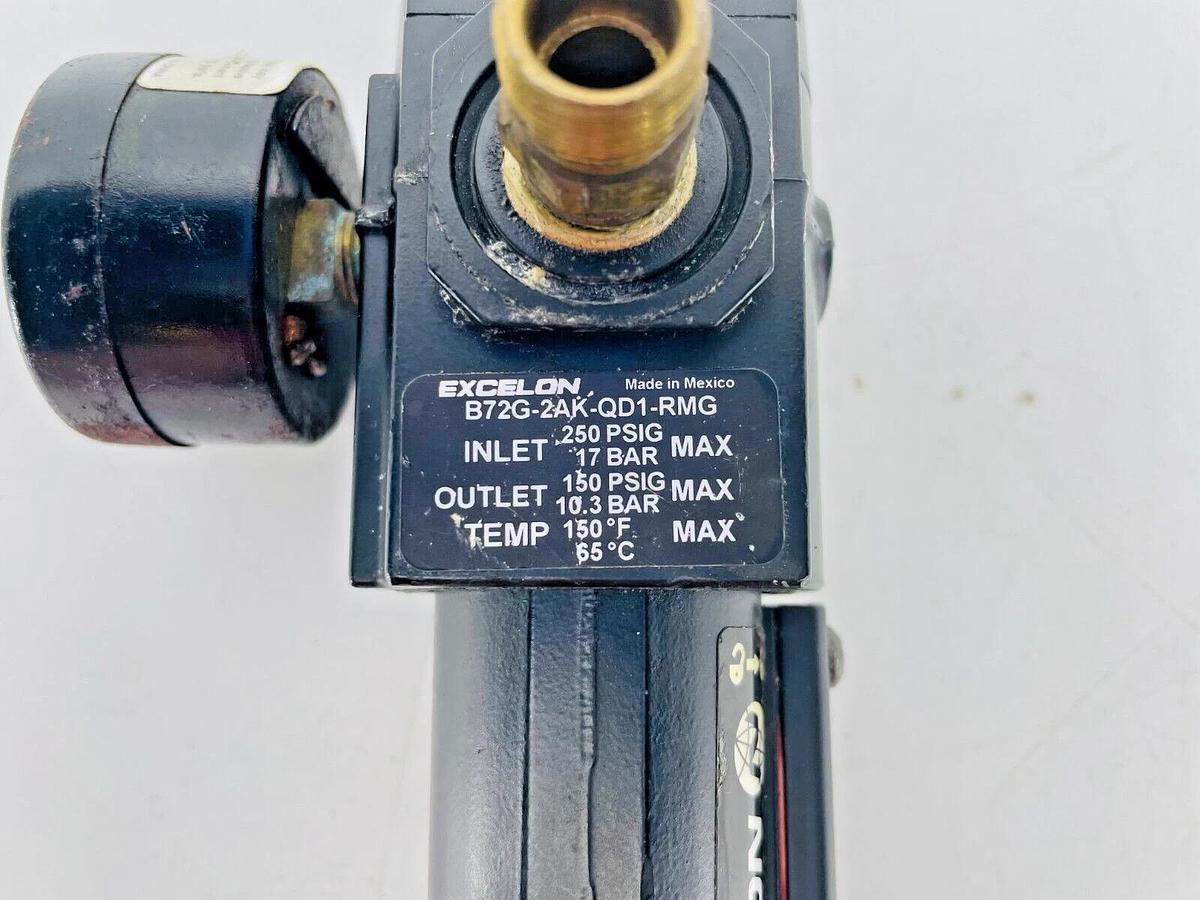 Used Norgren Excelon B72G-2AK-QD1-RMG Filter Regulator 1/4 PTF 0.3-10 Bar
