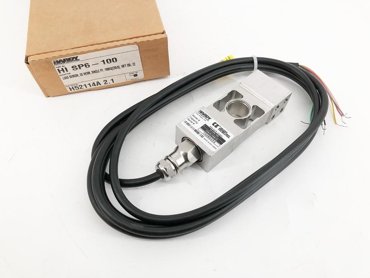 New Hardy HI SP6-100 Load Sensor SS HERM SINGLE PT 220LB H52114A