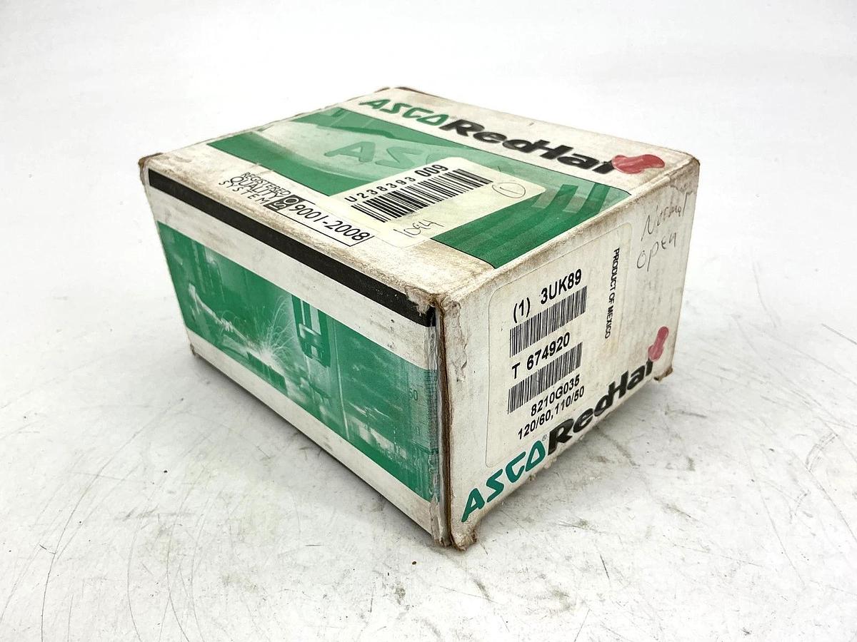 Used ASCO 8210G035 110/120V Solenoid Valve 2-Way 3/4" Pipe 10.1W 50/60HZ 3UK89