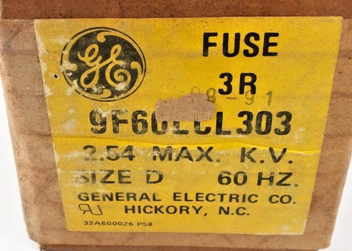New GE General Electric 9F60LCL303 Fuse 2.54KV 100A 3R Type EJ-2