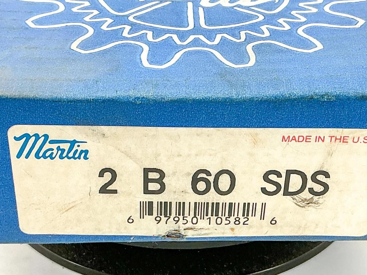 New Martin 2-B-60-SDS Bushing Bore V-Belt Pulley 2 Groove 6" OD