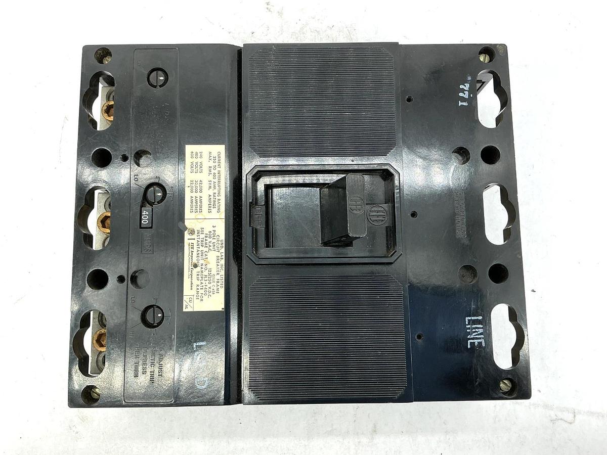 Used ITE JL3-F400 Circuit Breaker 3-Pole 3-Phase 400A 600VAC