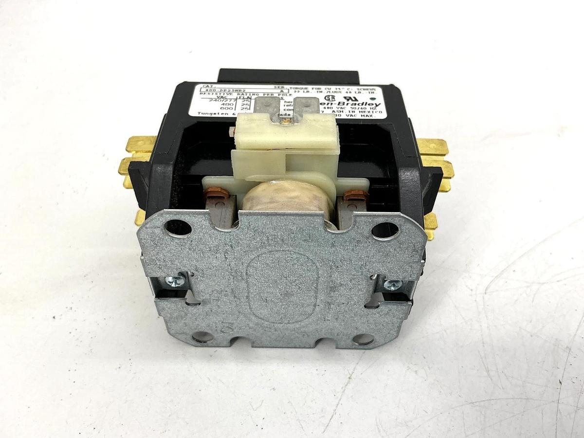 New Allen Bradley 400-DP25NB2 Ser A Definite Purpose Contactor 2P 480V 50/60HZ