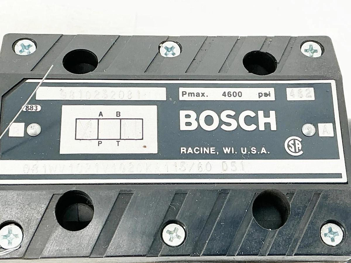 New Bosch 081WV10P1V1020KA115/60 D51 Directional Control Valve 4600PSI - No Box