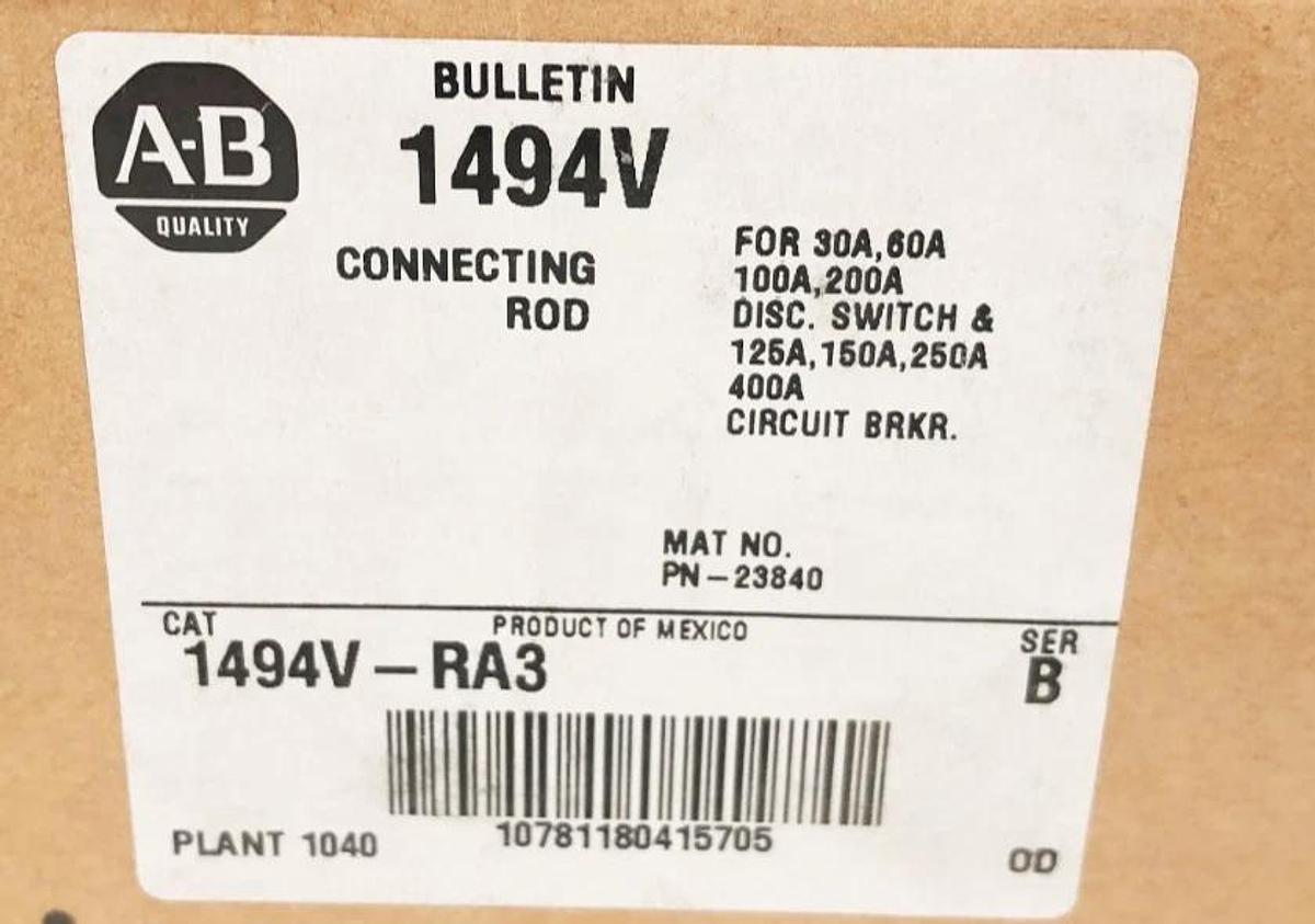 Lot of 3 New Allen Bradley 1494V-RA3 Ser. B Connecting Rod for Disconnect Switch