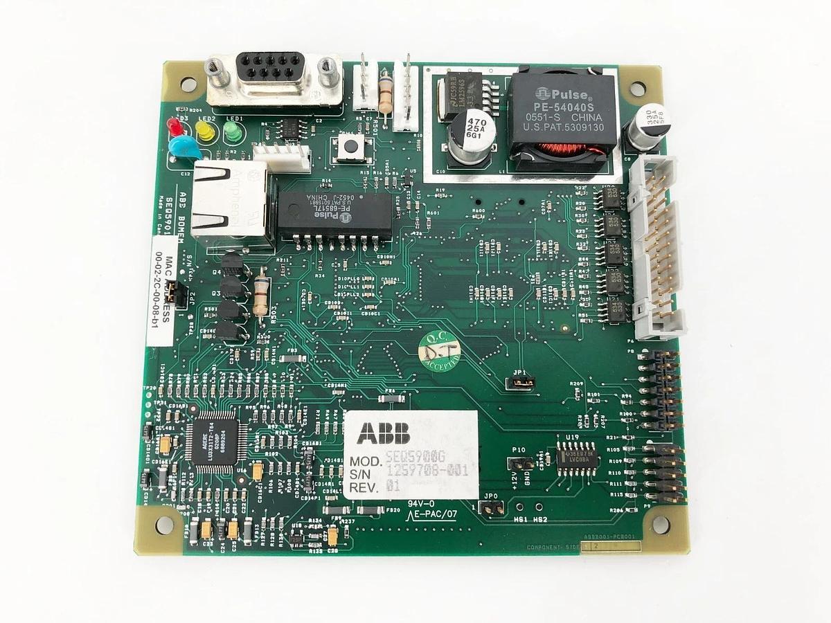 New ABB SEQ5900G Rev 01 FT-IR Ethernet Interface Card with Firmware - No Box