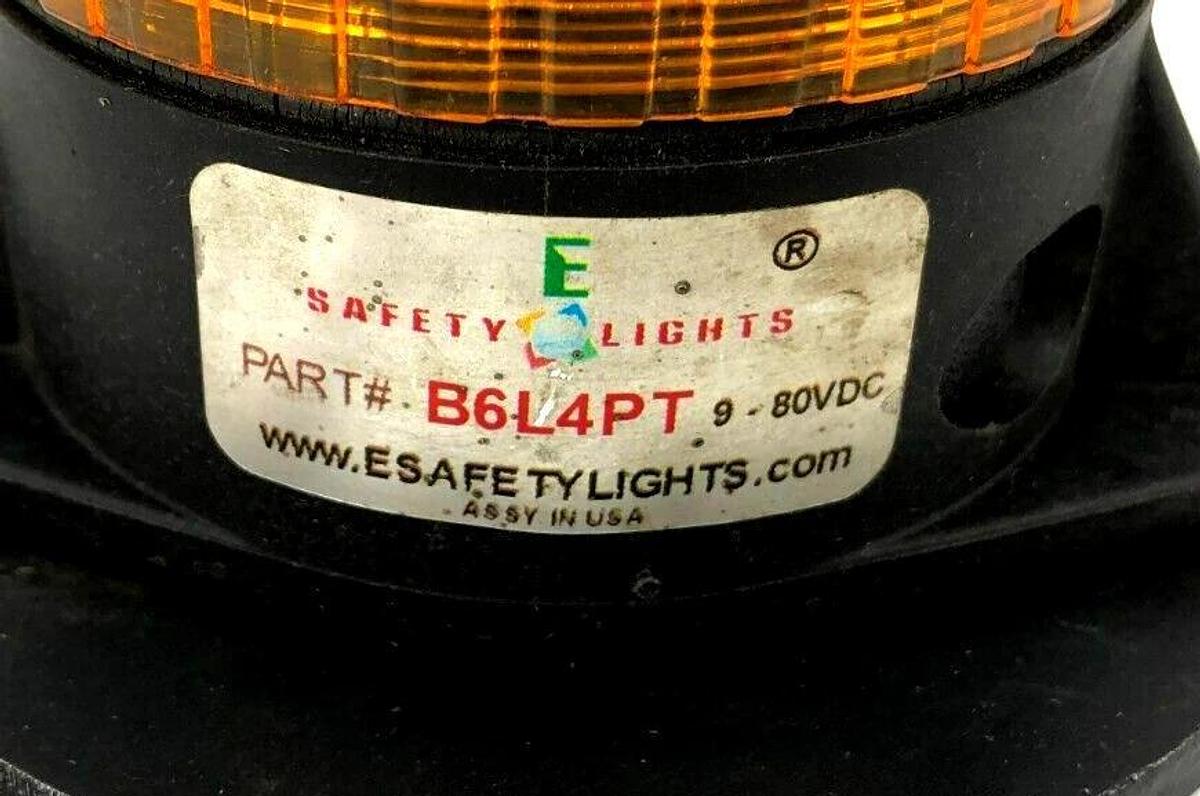 Used ESafety Lights B6L4PT LED Forklift Emergency Warning Light 9-80VDC 1/2"NPT Amber
