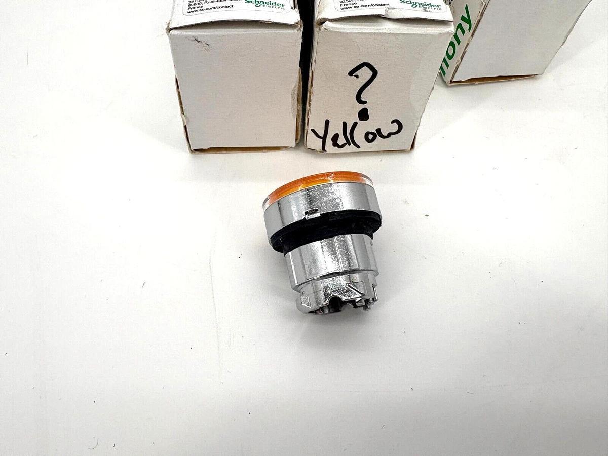 Lot of 5 New Schneider Electric ZB4BW353 Push Button Heads Orange LED 22mm