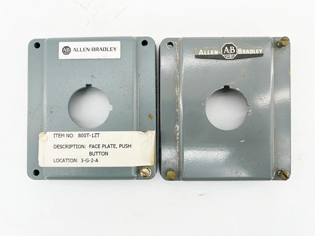 Used Lot of 2 Allen Bradley 800T-1ZT Push Button Eclosure Cover Single Slot 30MM