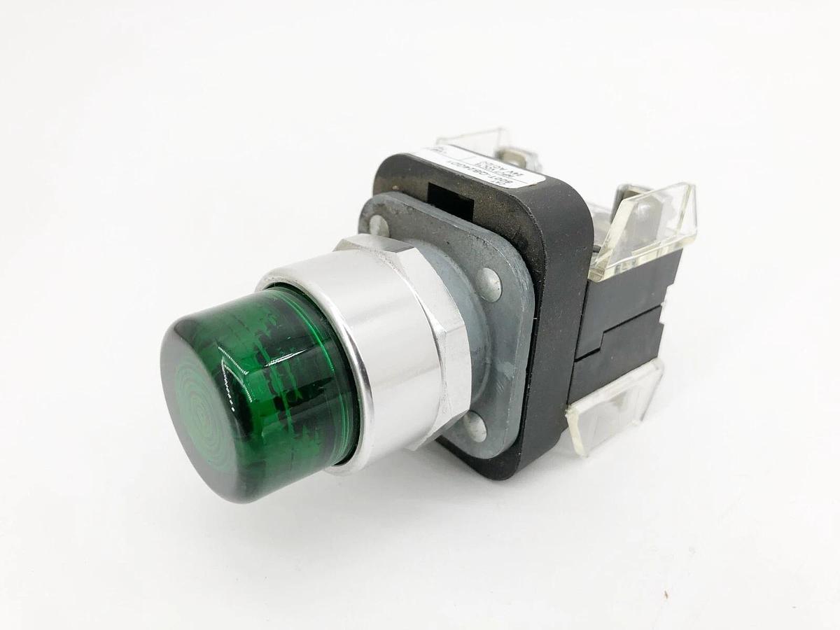 New Allen Bradley 800T-QB24GD1 Ser. T Green Illuminated Pushbutton 24VAC/DC