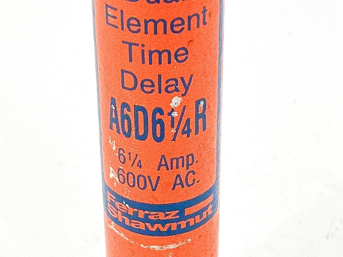 New Lot of 2 Ferraz Shawmut A6D61/4R Time Delay Fuse 6-1/4A 600V RK1