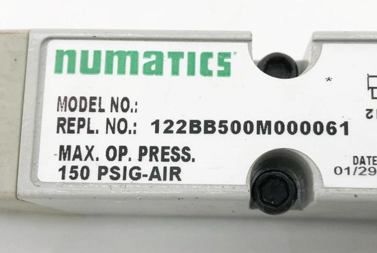 New Numatics 122BB500M000061 Solenoid Valve 24VDC 2.5W - No Box
