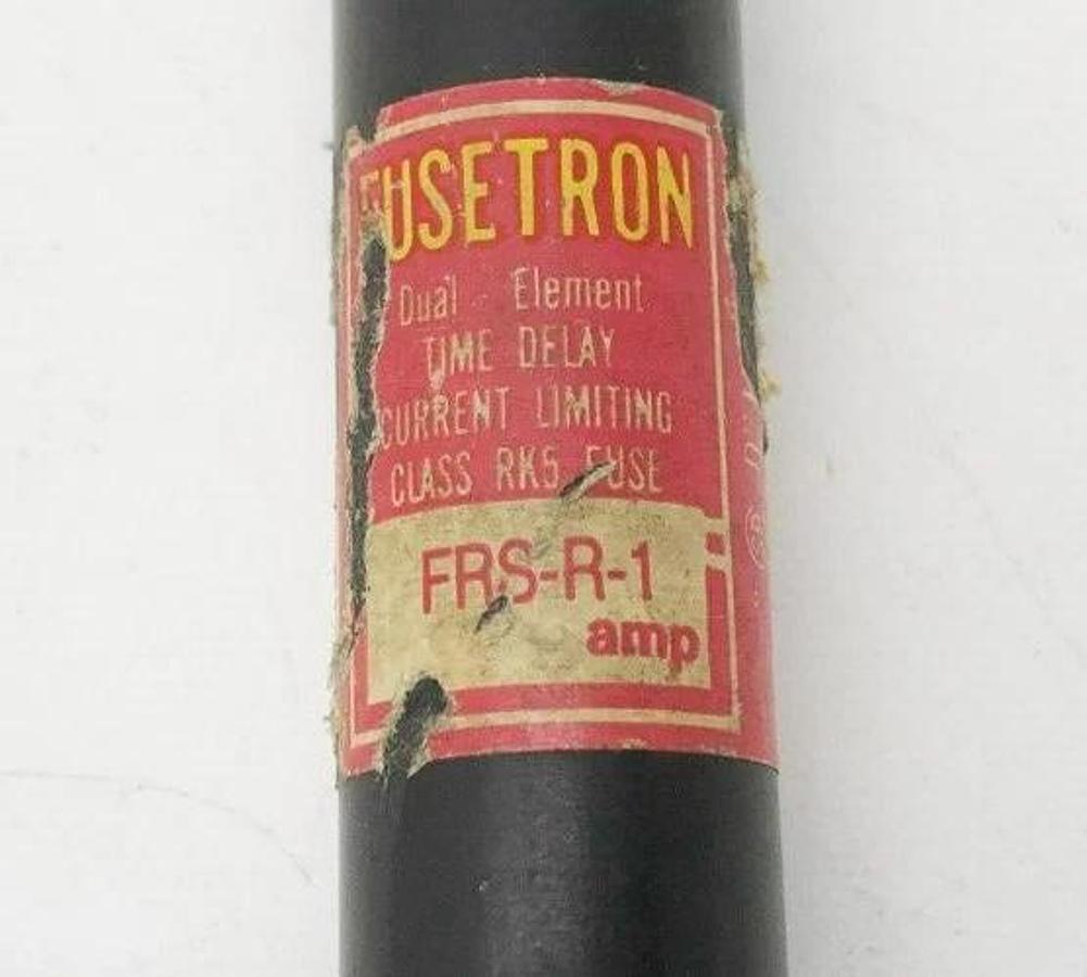 Lot of 2 New Fusetron FRS-R-1 Time Delay Fuses 600V 1A