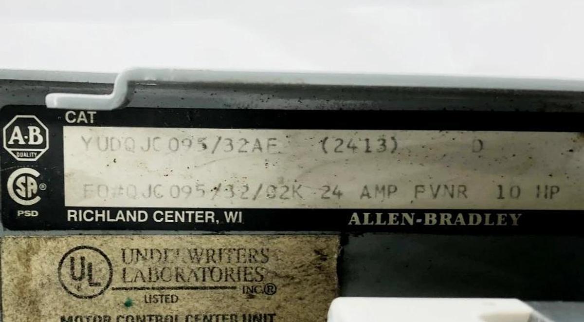 New Allen Bradley YUDQJC095/32AF Operating Mechanism 24A 480V 10HP 2413 - No Box