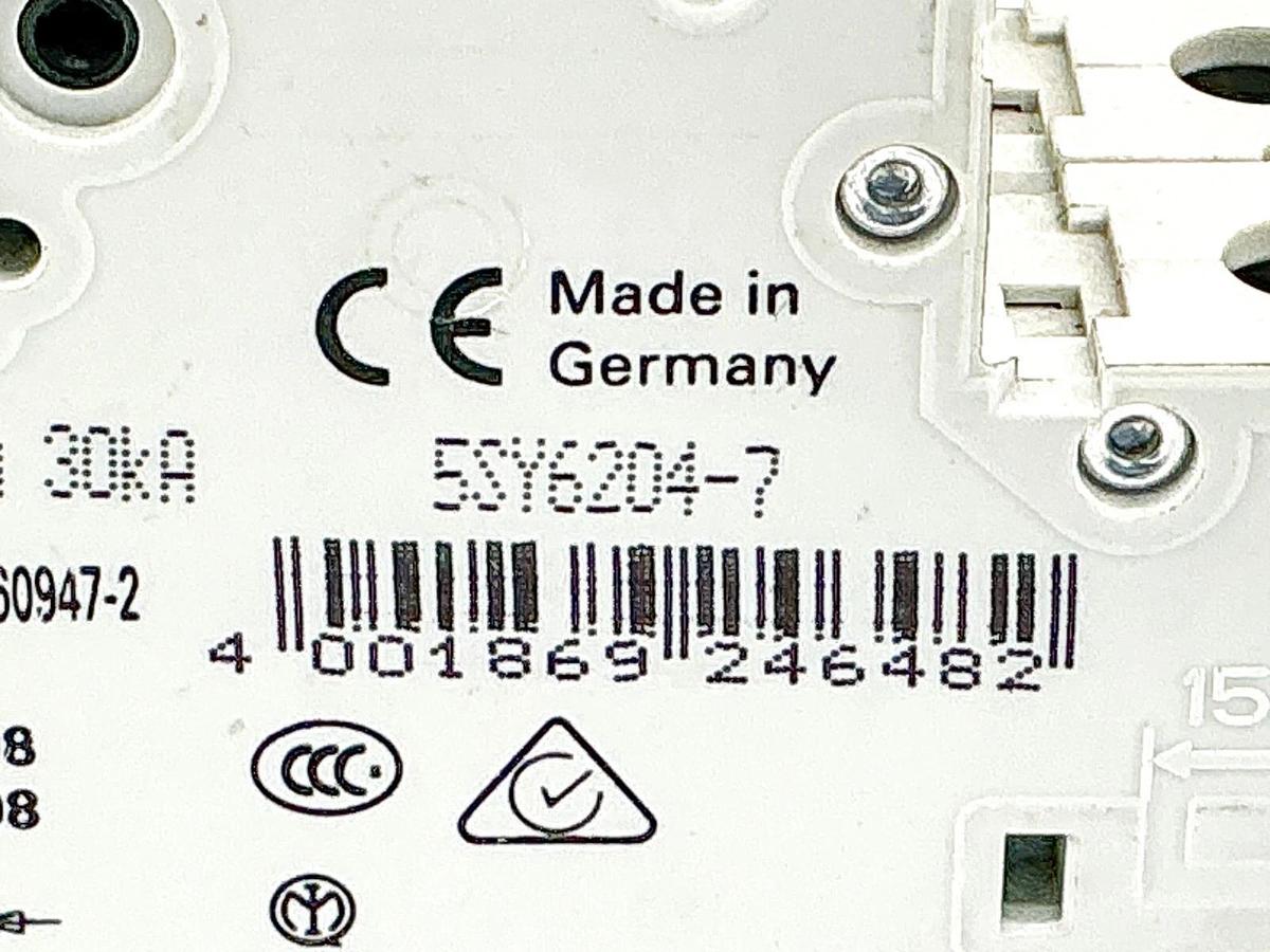New Siemens 5SY6204-7 Mini Circuit Breaker 400V 2P - No Box