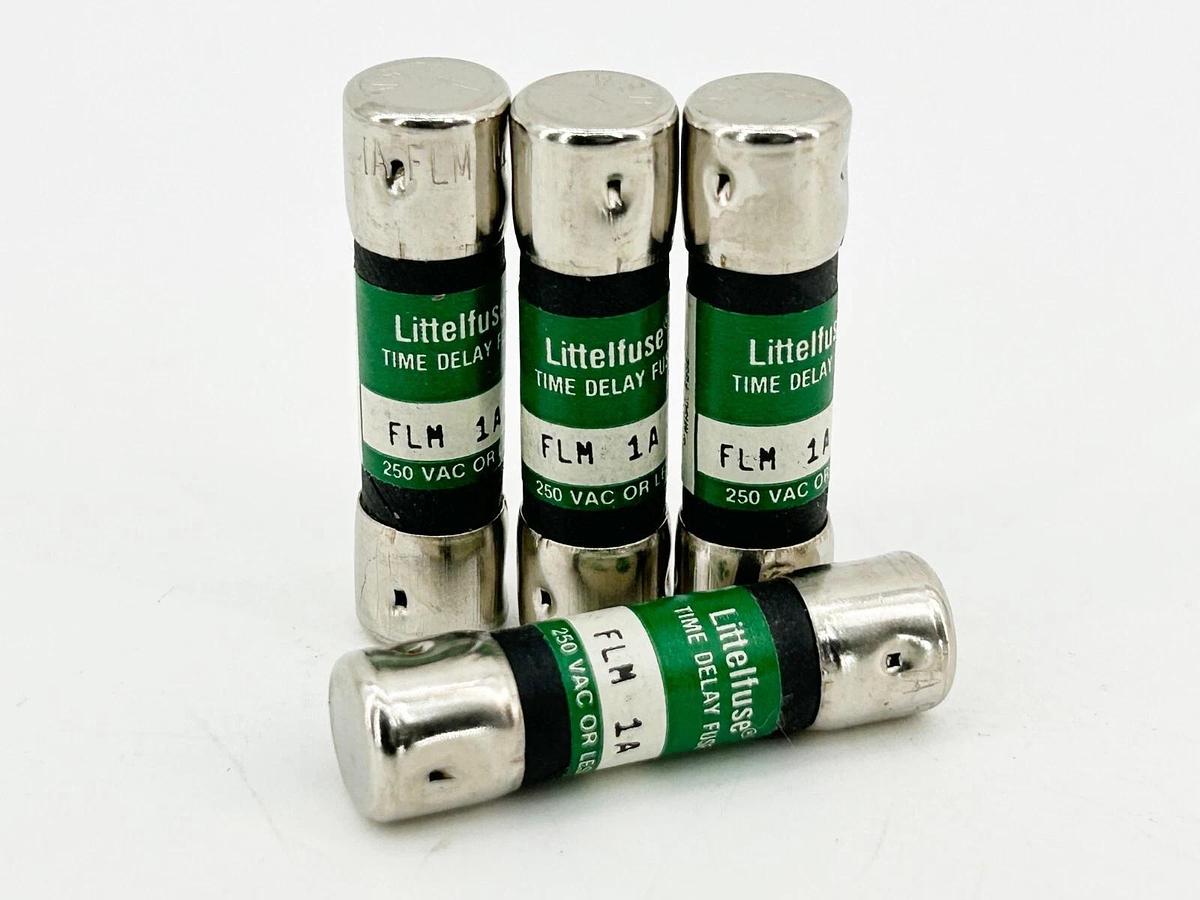 New Lot of 4 Littelfuse FLM-1A Time Delay Slow Blow Fuse 1A 250V