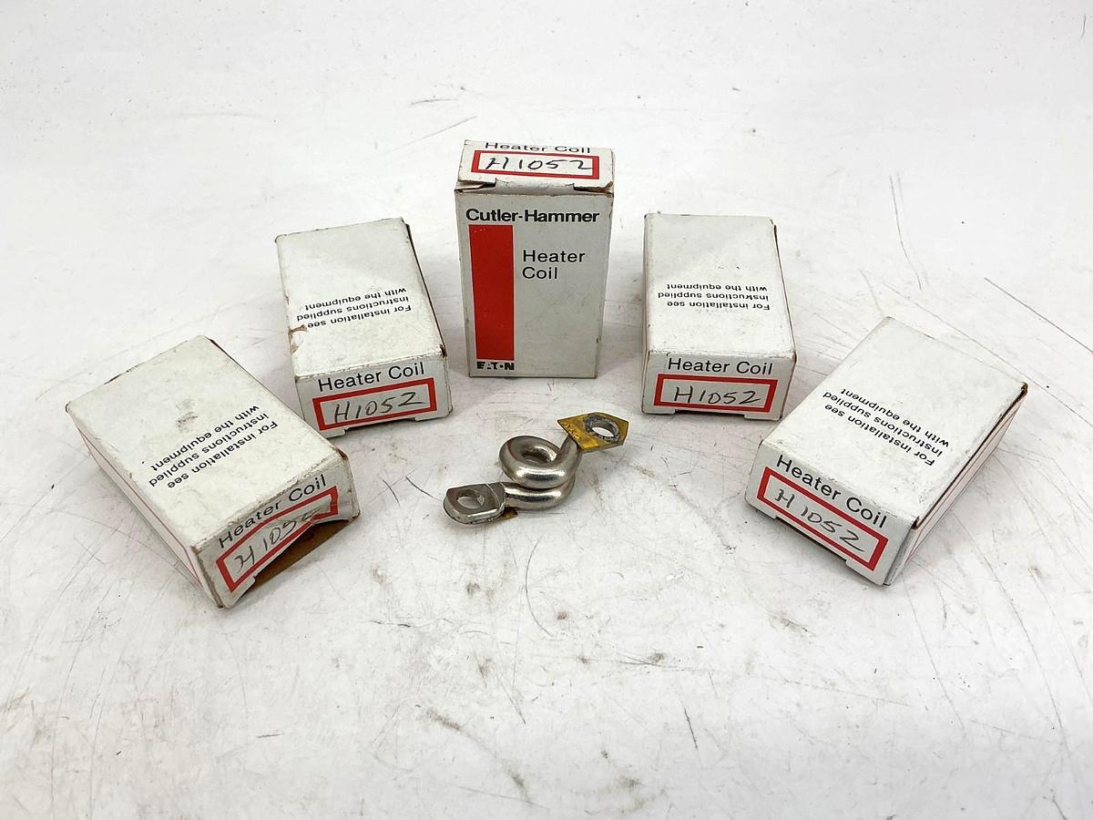 Used Lot of 5 Eaton Cutler-Hammer H1052 Thermal Overload Relay Heater Coil 1052
